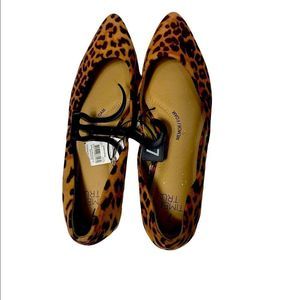 NWT .Time And Tru Slip On Flats Cheetah Print Loafers Memory Foam Womens Size 7